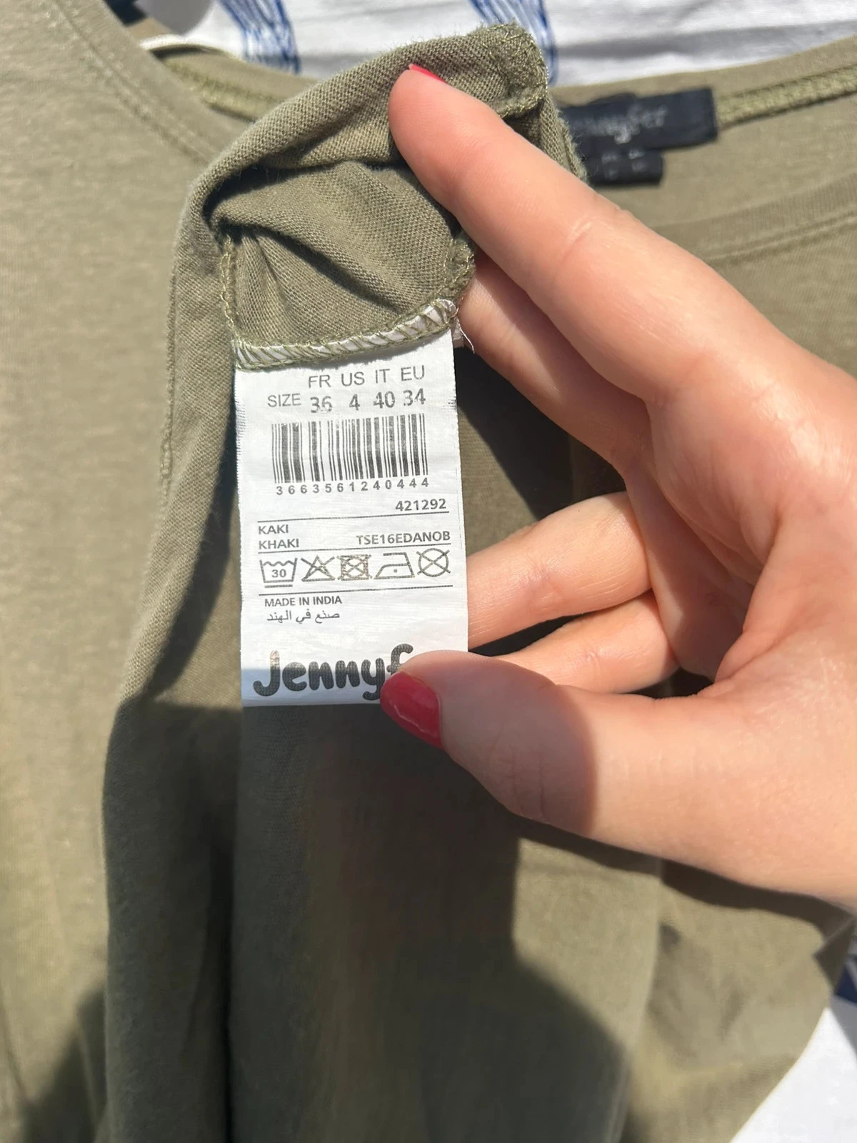 Camiseta cáqui S/36 feminina Jennyfer algodão em bom estado – photo 4